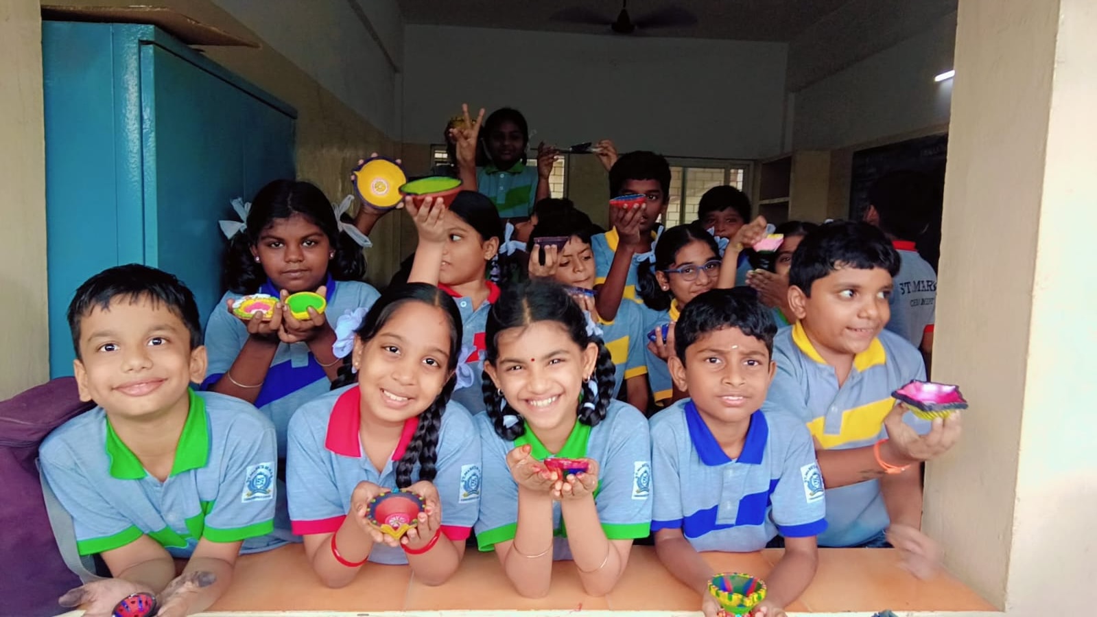 Young students enjoying a classroom activity