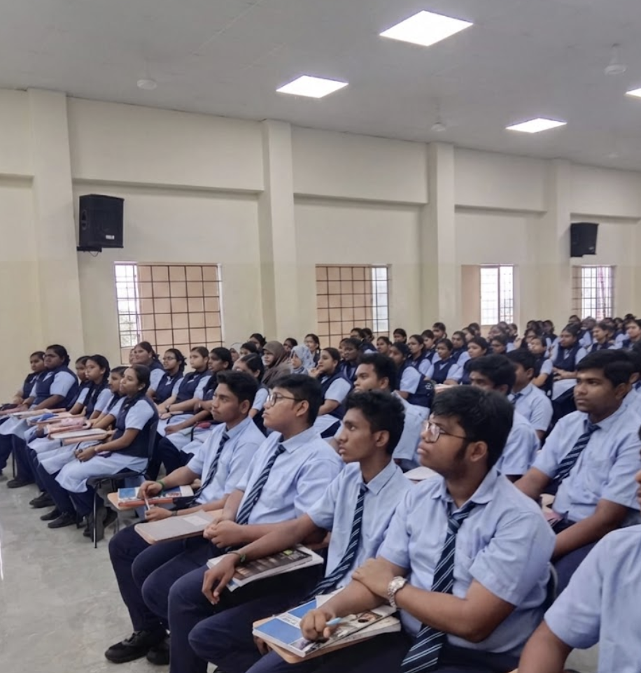 Students in modern classroom